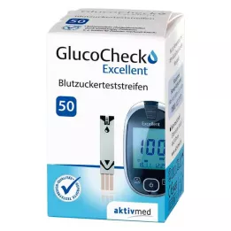 GLUCOCHECK Excellent Bandelettes de test, 50 pièces