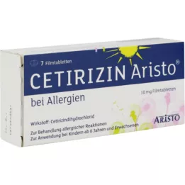CETIRIZIN Aristo en cas dallergie 10 mg comprimés pelliculés, 7 pc