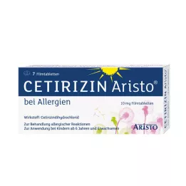 CETIRIZIN Aristo en cas dallergie 10 mg comprimés pelliculés, 7 pc