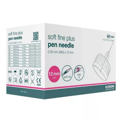 Canules Klinion Soft fine plus 12 mm 29G 0,33 mm, 110 pièces Canules Klinion Soft fine plus 12 mm 29G 0,33 mm, 110 pièces