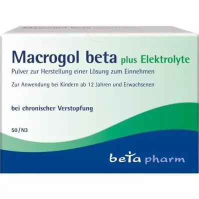 MACROGOL Bêta plus Électrolytes Plv.à usage unique, 50 pcs