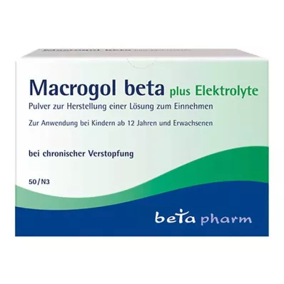 Macrogol bêta plus poudre délectrolytes, 50 pc Macrogol bêta plus poudre délectrolytes, 50 pc
