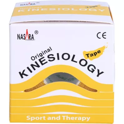 NASARA Kinesiologie Tape 5 cmx5 m jaune, 1 pc