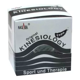 NASARA Kinesiologie Tape 5 cmx5 m noir, 1 pc