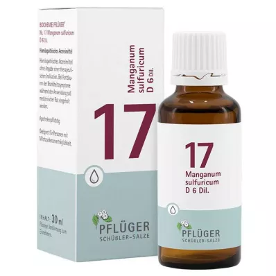 Biochimie Pflueger 17 Manganum sulfuricum D 6 gouttes, 30 ml