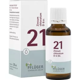 BIOCHEMIE Pflüger 21 Zincum chloratum D 6 gouttes, 30 ml