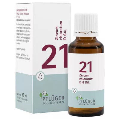 Biochimie Pflueger 21 Zincum chloratum D 6 gouttes, 30 ml