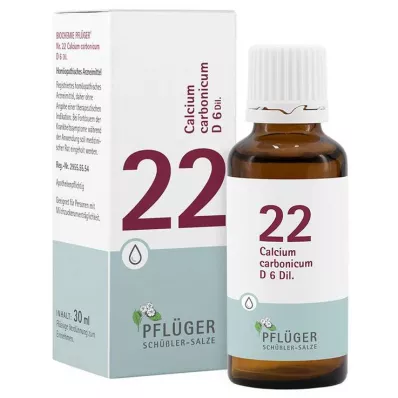 Biochimie Pflueger 22 Calcium carbonicum D 6 gouttes, 30 ml