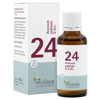 Biochimie Pflueger 24 Arsenum jodatum D 6 gouttes, 30 ml