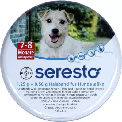 SERESTO 1,25g + 0,56g collier pour chiens jusquà 8kg, 1 pc