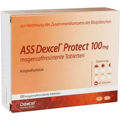 ASS Dexcel Protect 100 mg comprimés gastro-résistants, 100 comprimés