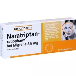 NARATRIPTAN-ratiopharm contre la migraine, comprimés pelliculés, 2 pces