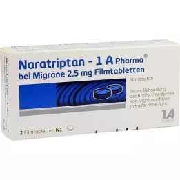 NARATRIPTAN-1A Pharma contre la migraine 2,5 mg Comprimés pelliculés, 2 pces