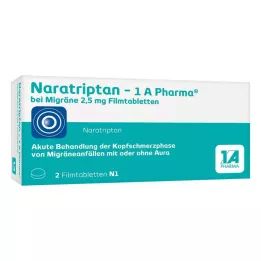 NARATRIPTAN-1A Pharma contre la migraine 2,5 mg Comprimés pelliculés, 2 pces