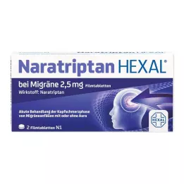 NARATRIPTAN HEXAL pour la migraine 2,5 mg Comprimés pelliculés, 2 pces