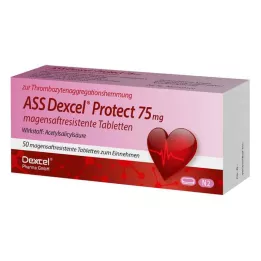 ASS Dexcel Protect 75 mg comprimés gastro-résistants, 50 comprimés