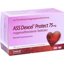 ASS Dexcel Protect 75 mg comprimés gastro-résistants, 100 comprimés