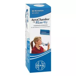 Aerochamber avec embout buccal pour adultes et enfants à partir de 5 ans bleu, 1 pièce