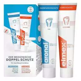 ARONAL/ELMEX Dentifrice double protection, 2X75 ml