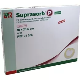 SUPRASORB P PU-Mousse autocollante pour sacrum 18x20,5 cm, 4 pces