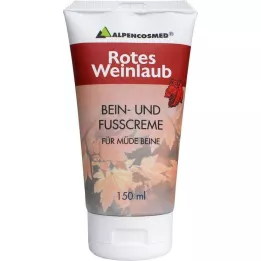 ALPENCOSMED Crème pour les jambes et les pieds à la vigne rouge, 150 ml