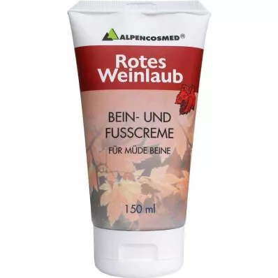 ALPENCOSMED Crème pour les jambes et les pieds à la vigne rouge, 150 ml