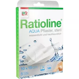 RATIOLINE aqua Pansement douche Plus 10x15 cm stérile, 5 pces