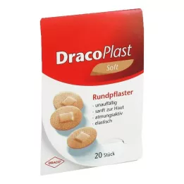 DRACOPLAST Pansement adhésif Soft 2,2 cm rond, 20 pièces