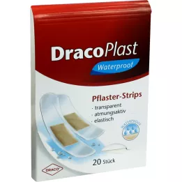 DRACOPLAST Pansements adhésifs waterproof assortis, 20 pièces