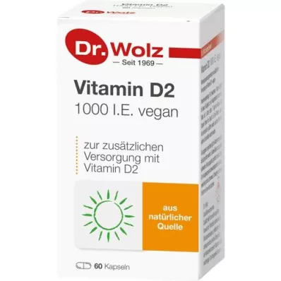 VITAMIN D2 1000 I.E. gélules végétaliennes, 60 pc