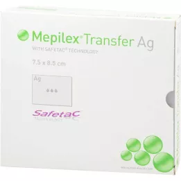 MEPILEX Pansement mousse Transfer Ag 7,5x8,5 cm stérile, 10 pces