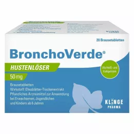 BRONCHOVERDE Antitussif 50 mg comprimés effervescents, 20 pces