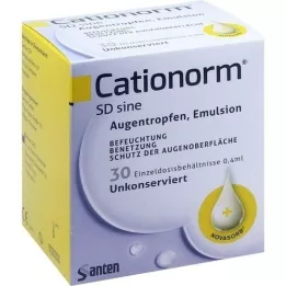 CATIONORM SD sine pipettes monodose, 30X0.4 ml