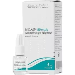 MICLAST 80 mg/g de vernis à ongles contenant la substance active, 3 ml