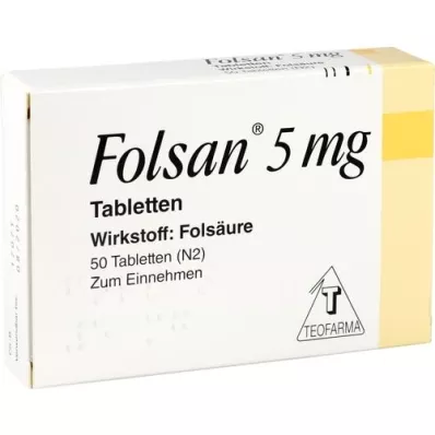 FOLSAN 5 mg comprimés, 50 pcs