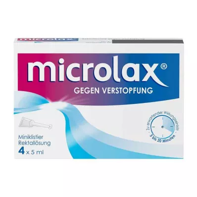 laxatif microlax pour la constipation, 4X5 ml