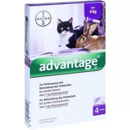 ADVANTAGE 80 mg pour grands chats et grands lapins dornement, 4X0.8 ml