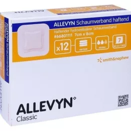 ALLEVYN Pansement mousse 7x8 cm adhérent, 12 pces