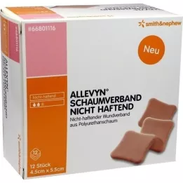 ALLEVYN Pansement mousse 4,5x5,5 cm non adhérent, 12 pces