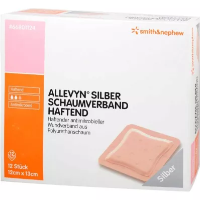 Pansement en mousse dargent Allevyn 12x13 cm adhésif, 12 pc