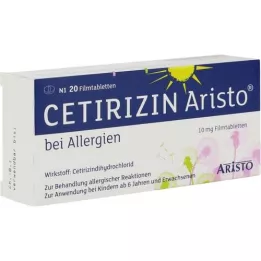 CETIRIZIN Aristo en cas dallergie 10 mg comprimés pelliculés, 20 pc