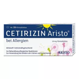 CETIRIZIN Aristo en cas dallergie 10 mg comprimés pelliculés, 20 pc