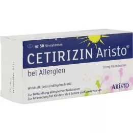 CETIRIZIN Aristo en cas dallergie 10 mg comprimés pelliculés, 50 pc