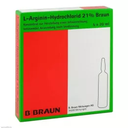 L-ARGININ-HYDROCHLORID 21% Elek.-Konz.Inf.-L., 5X20 ml