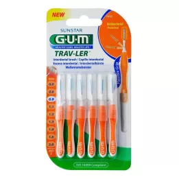 GUM TRAV-LER Bougie 0,9mm orange Intendent.+6capsules, 6 pc