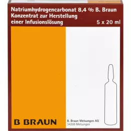NATRIUMHYDROGENCARBONAT Verre B.Braun 8,4%, 5X20 ml