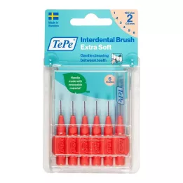 TEPE Brossette interdentaire x-soft 0,5mm ISO 2 rouge, 6 pces