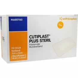 CUTIPLAST Pansement Plus stérile 5x7 cm, 110 pièces