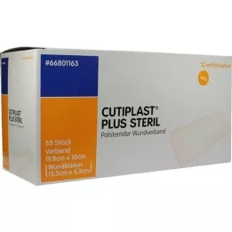 CUTIPLAST Pansement Plus stérile 10x19,8 cm, 55 pces