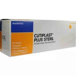 CUTIPLAST Pansement Plus stérile 10x29,8 cm, 55 pces